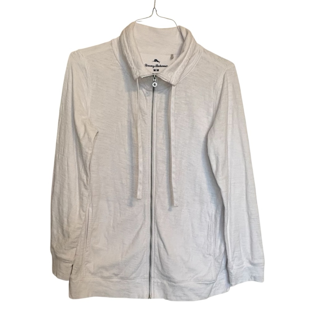 Tommy Bahama Coconut Point White Casual Lightweight Womens Medium Jacket